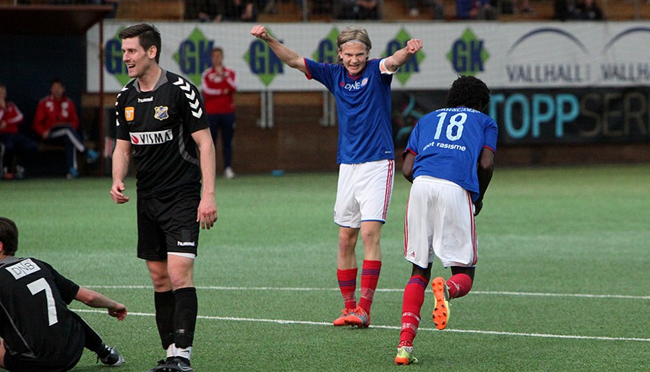 Simen Hestnes for Vålerenga 2 mot Lyn. Foto: vif-fotball.no.