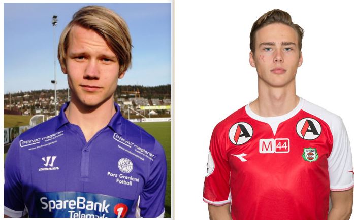 Thomas Elsebutangen (Foto: Pors Grenland) og Magnus Retsius Grødem (Foto: Bryne) er visstnok begge på vei til Vålerenga.